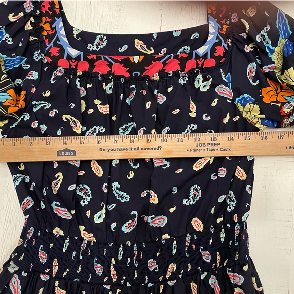 Anthropologie Women's Floral Print Chiffon Puff Sleeve Kayak Maxi Dress Size S - Picture 6 of 13